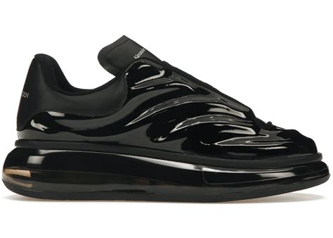 alexander mcqueen black gloss shoes.